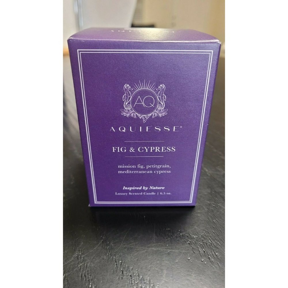 Aquiesse BLACK FIG & CYPRESS Soy Wax Candle 6.5 oz